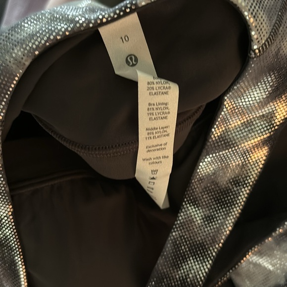 LULULEMON ALIGN HN TANK SHINE DIAMOND DYE STARLIGHT GRAPHITE GRAY FOIL SZ 10 NWT - Picture 8 of 8
